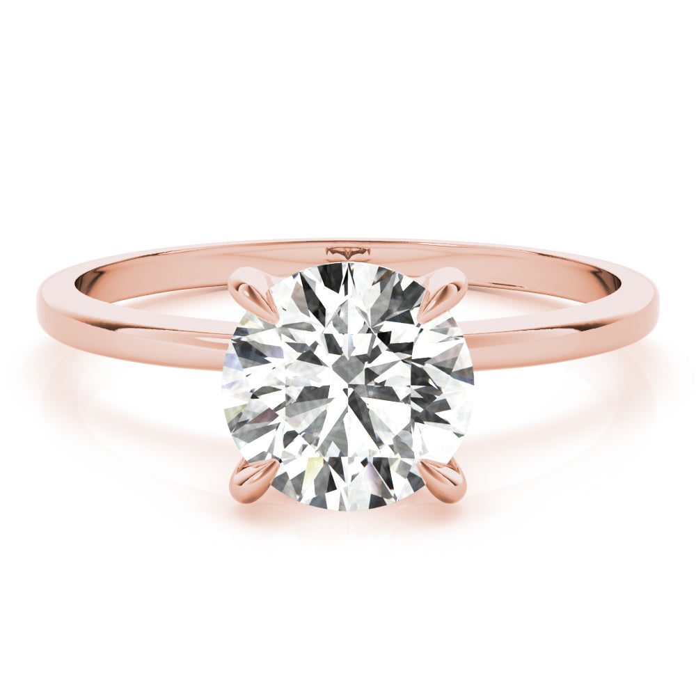 14K Rose Gold 1 ct Diamond Halo Engagement Ring