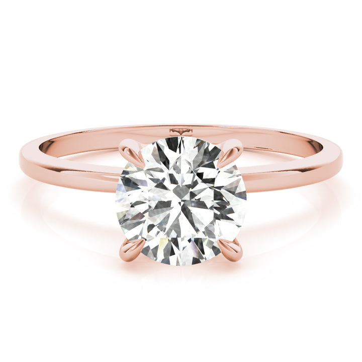 14K Rose Gold 1 ct Diamond Halo Engagement Ring