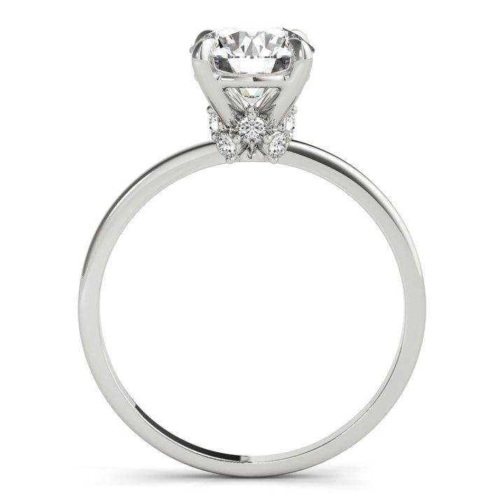 14K White Gold 1 ct Diamond Halo Engagement Ring