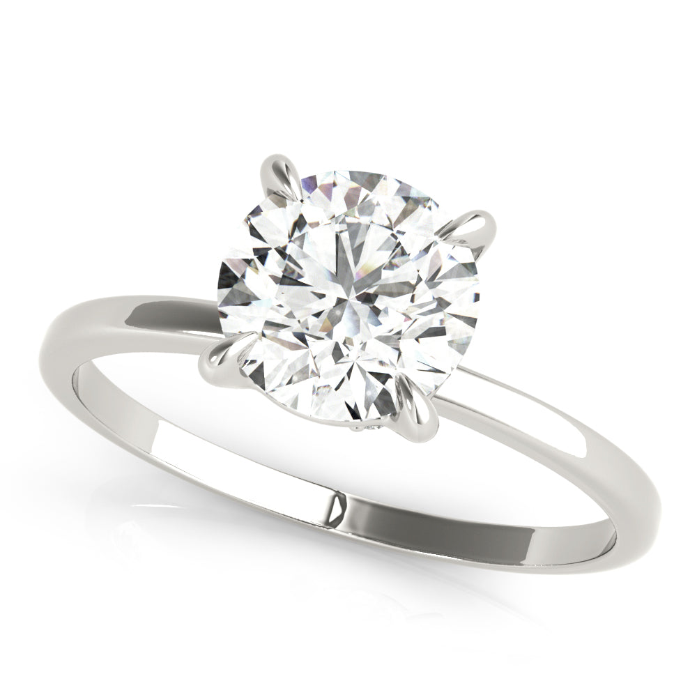 14K White Gold 1 ct Diamond Halo Engagement Ring