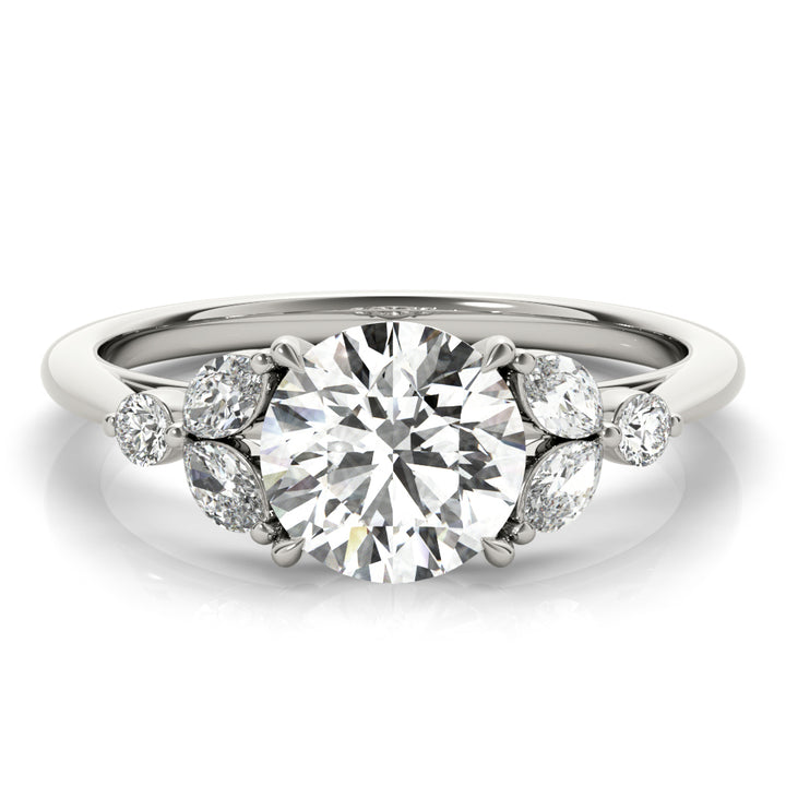 14K White Gold Diamond Engagement Ring 1.33ctw