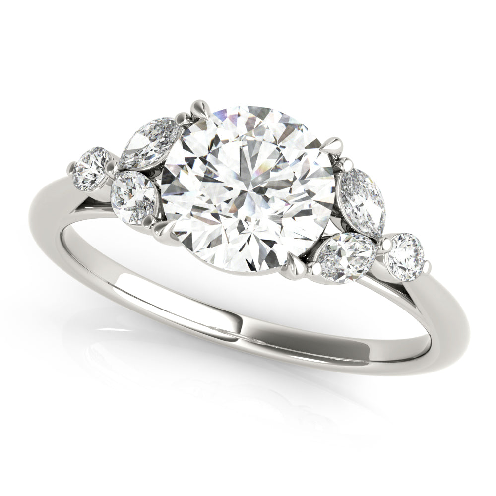 Platinum Diamond Accent Engagement Ring 1.33ctw