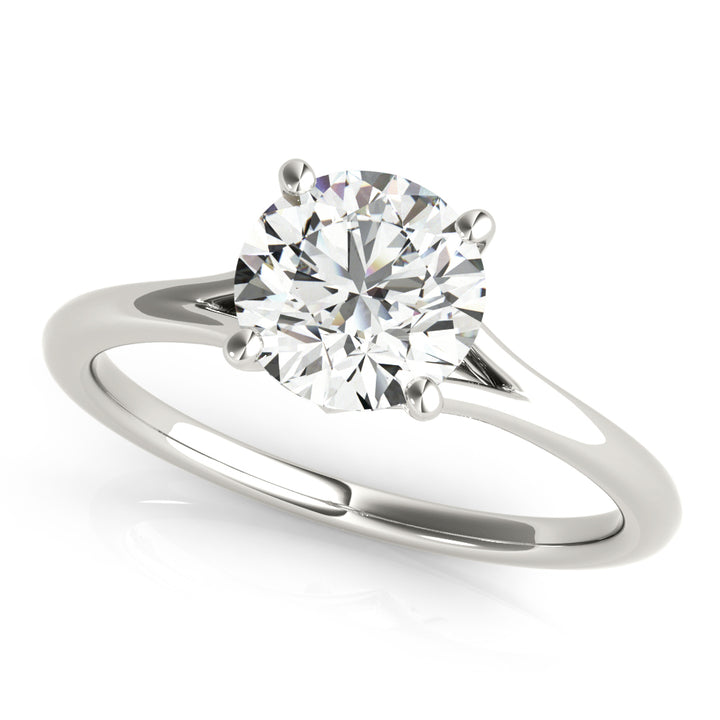 14K White Gold 1CT Round Diamond Ring