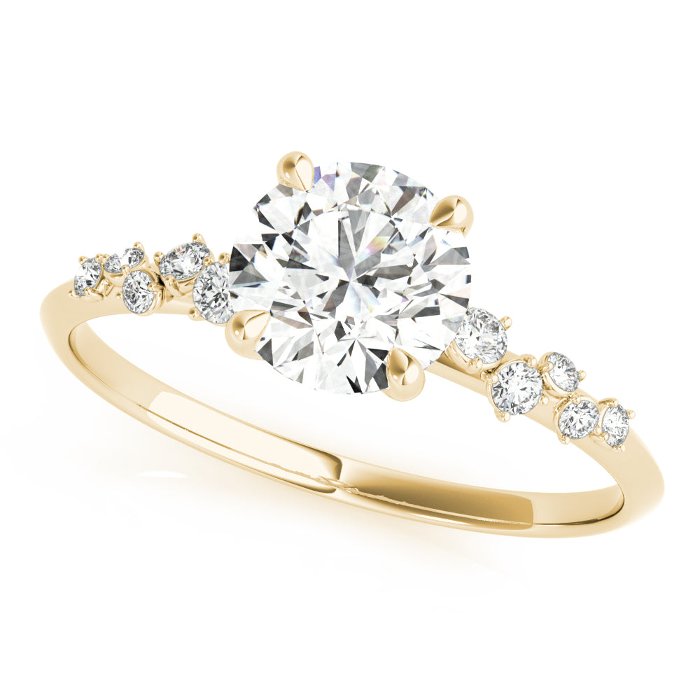 18K Yellow Gold 1 CT Diamond Engagement Ring
