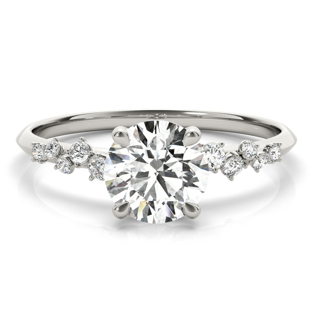 Platinum 1.125ctw Round Diamond Engagement Ring