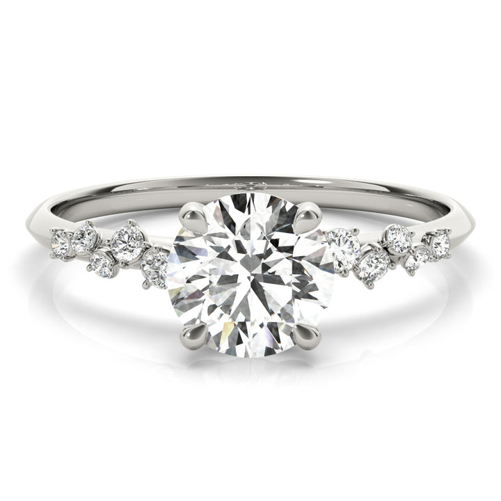 Platinum 1.125ctw Round Diamond Engagement Ring