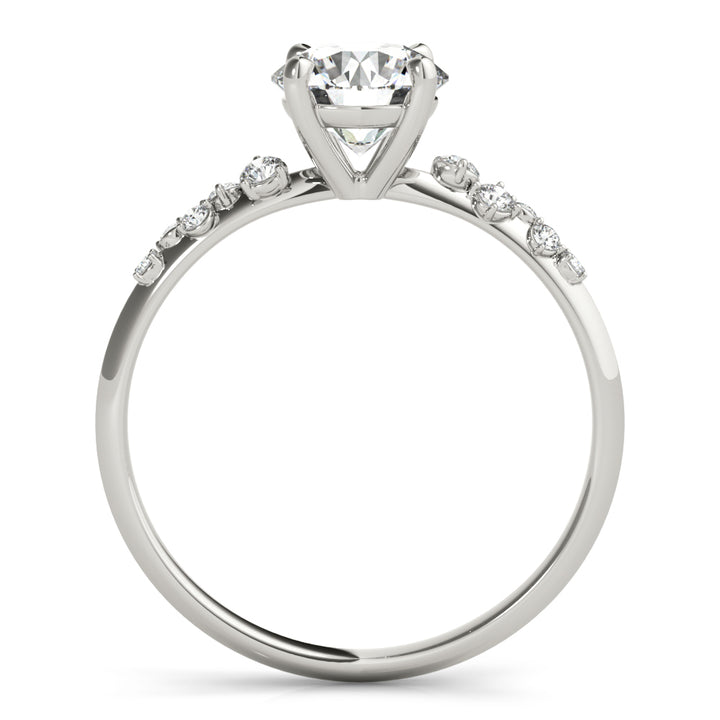 14K White Gold 1 CT Round Diamond Engagement Ring
