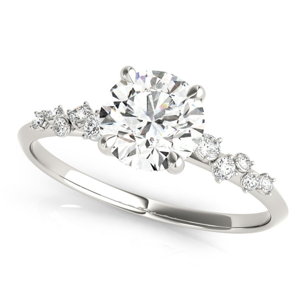 Platinum 1.125ctw Round Diamond Engagement Ring