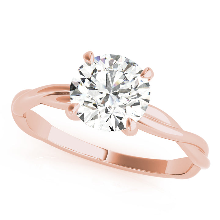 18K Rose Gold 1ct Diamond Engagement Solitaire Ring