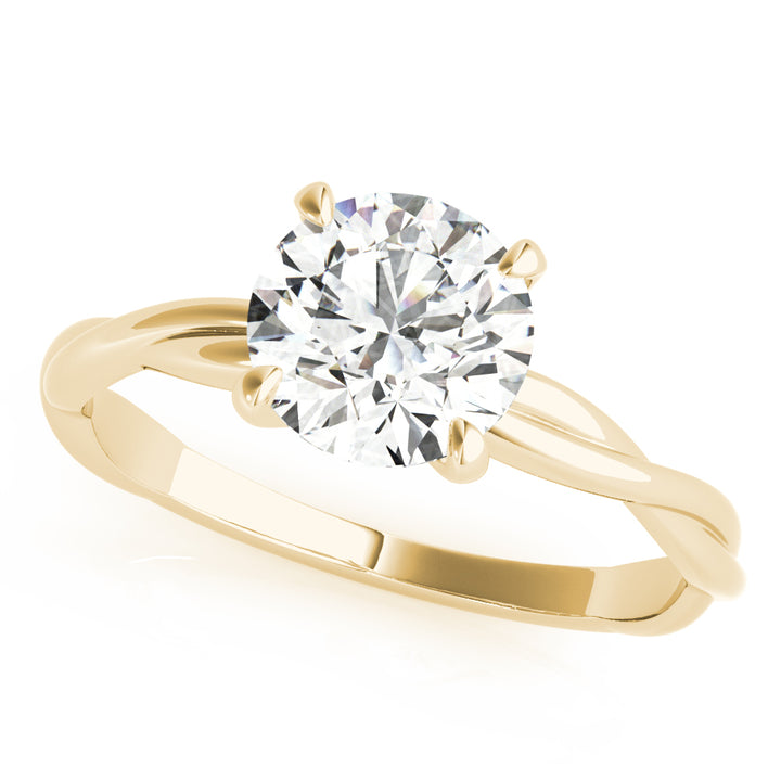 14K Yellow Gold 1 CT Diamond Engagement Ring