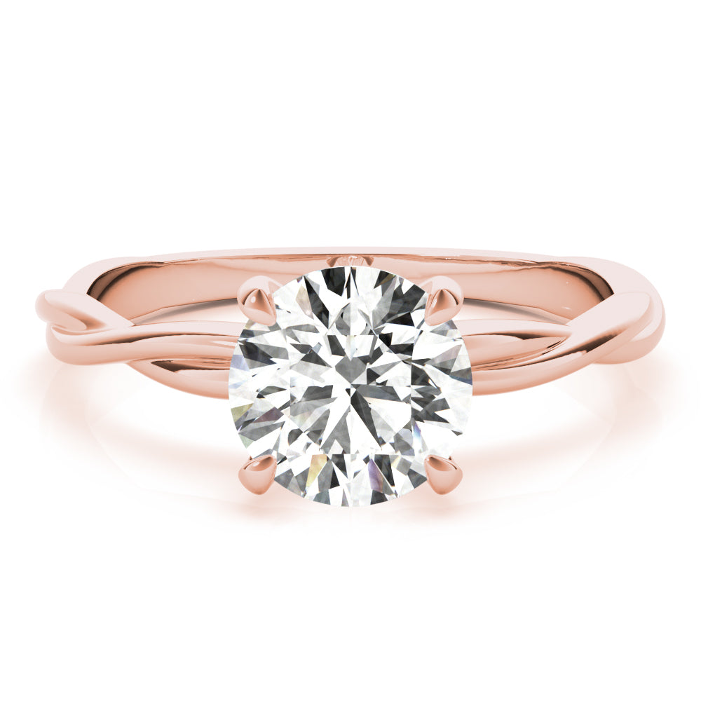 18K Rose Gold 1ct Diamond Engagement Solitaire Ring