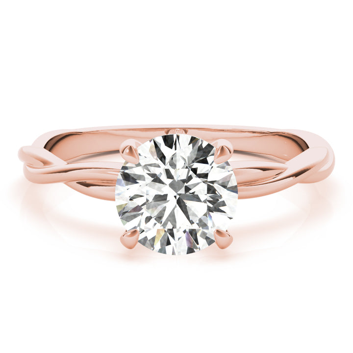 18K Rose Gold 1ct Diamond Engagement Solitaire Ring