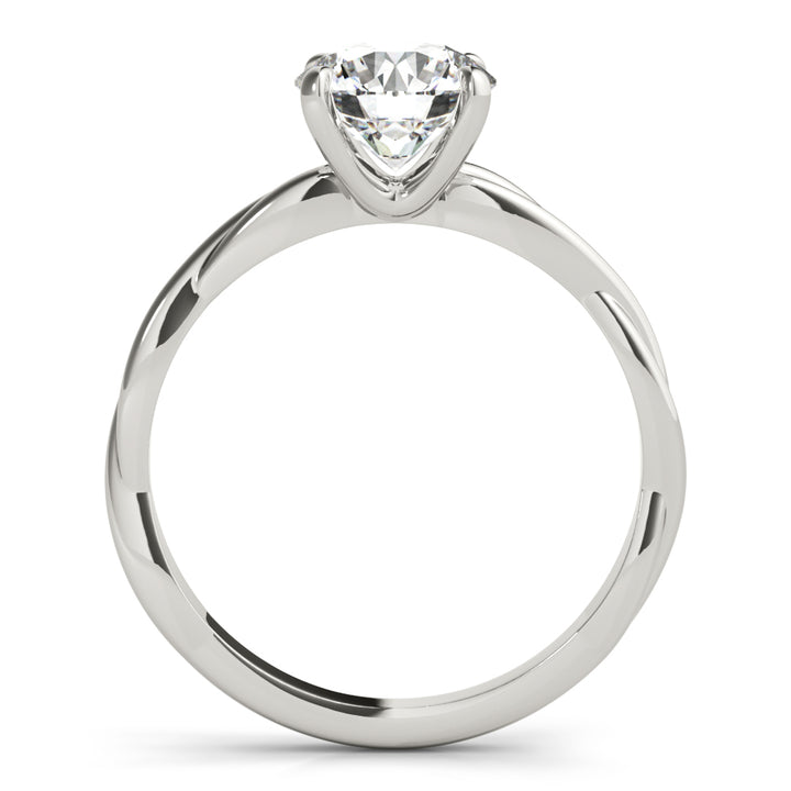 14K White Gold 1 CT Round Diamond Engagement Ring