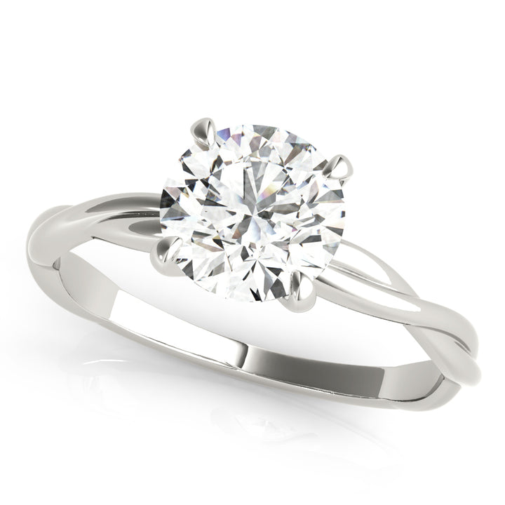 Platinum 1 CT Round Diamond Solitaire Engagement Ring