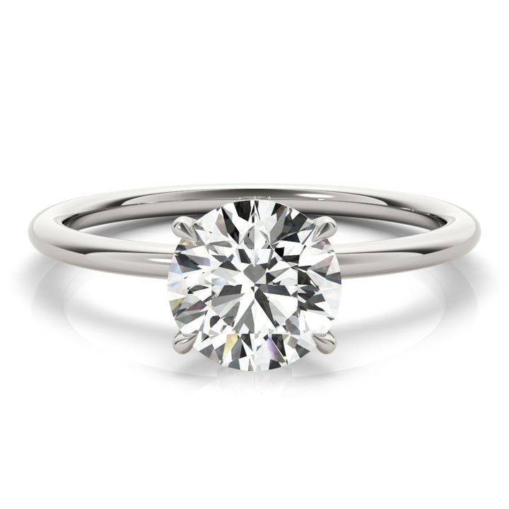 18K White Gold 1 CT Diamond Halo Engagement Ring