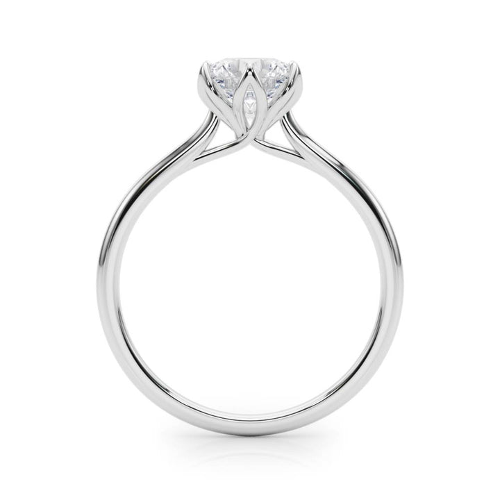 14K White Gold 1CT Round Diamond Ring