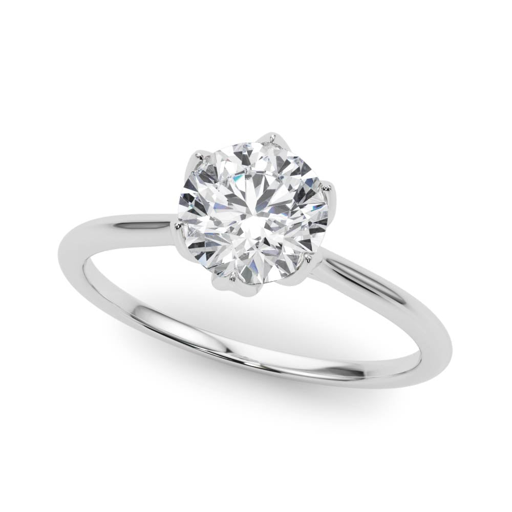 1 ct Platinum Round Diamond Engagement Ring