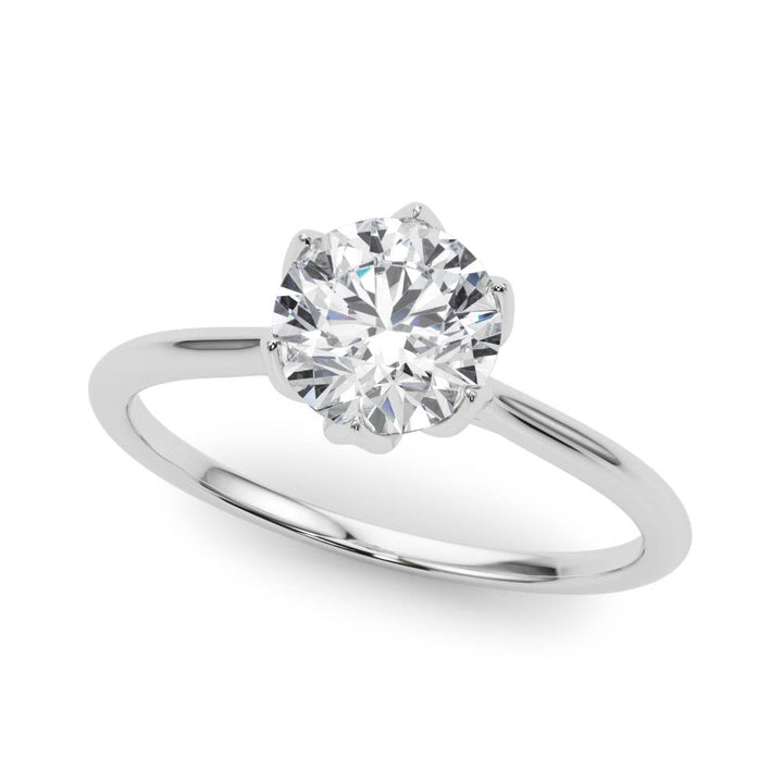 1 ct Platinum Round Diamond Engagement Ring