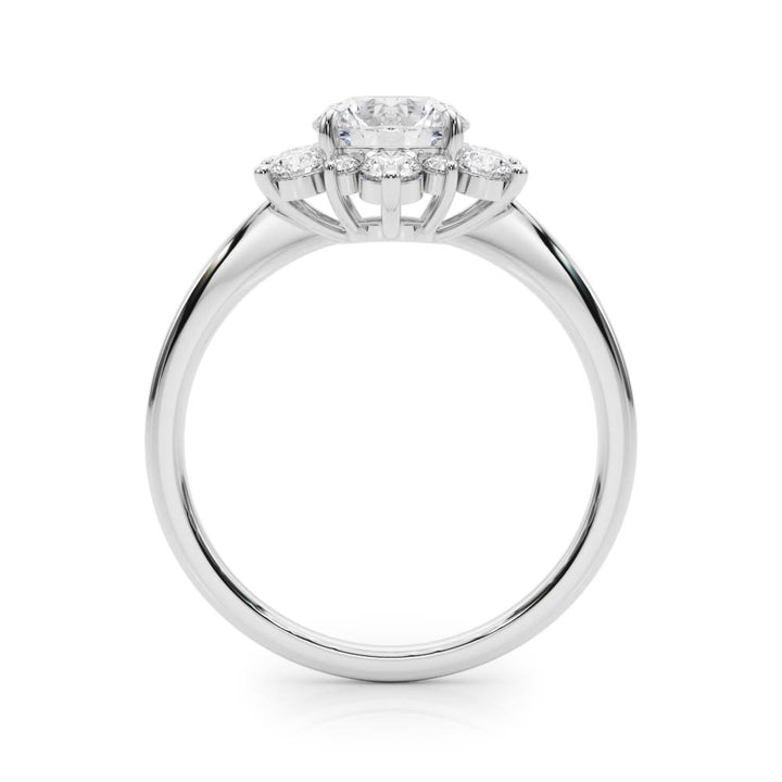 18K White Gold 1.5ctw Round Diamond Engagement Ring