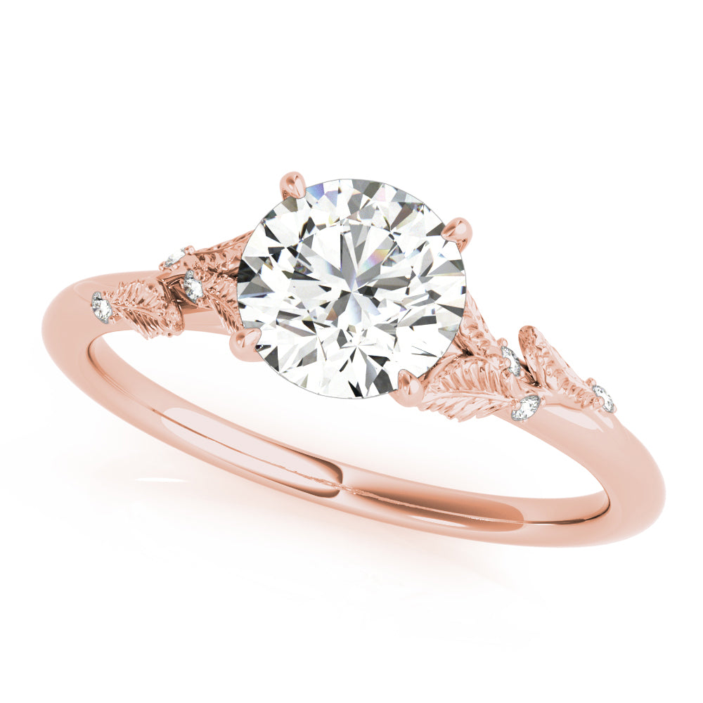 18K Rose Gold 1 ct Round Diamond Solitaire Ring
