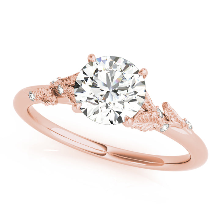 18K Rose Gold 1 ct Round Diamond Solitaire Ring