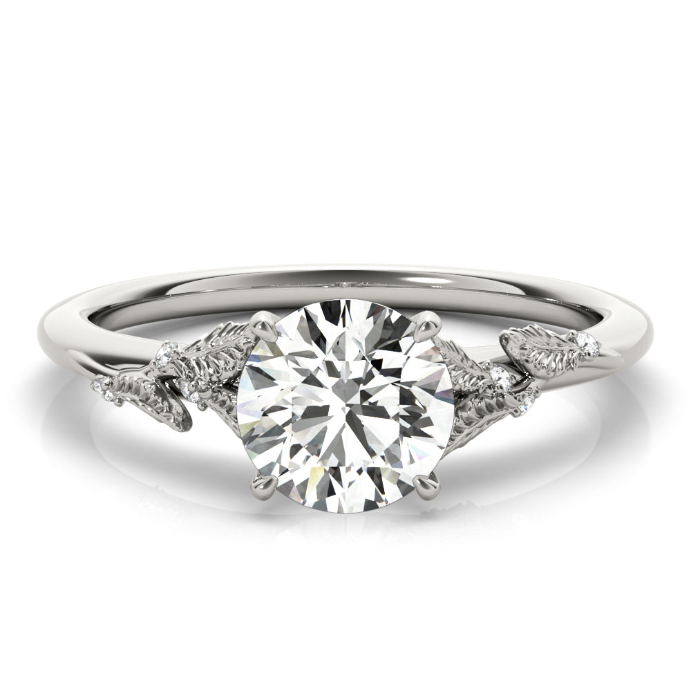 18K White Gold 1 ct Diamond Engagement Ring Solitaire