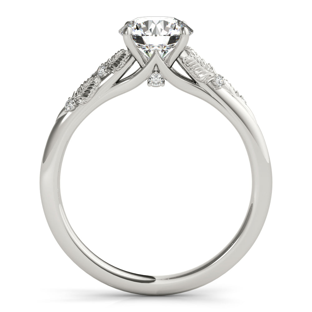 18K White Gold 1 ct Diamond Engagement Ring Solitaire