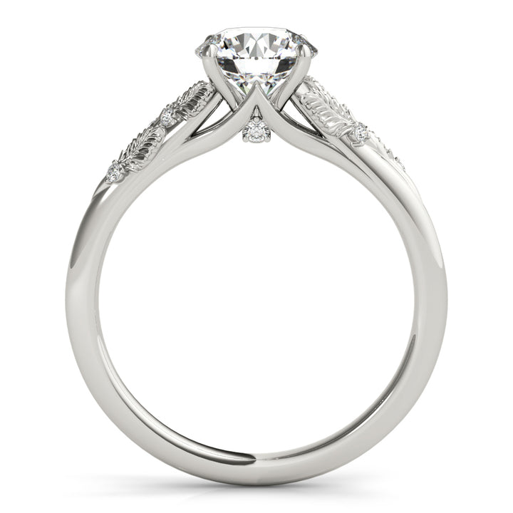 14K White Gold 1ct Round Diamond Solitaire Ring