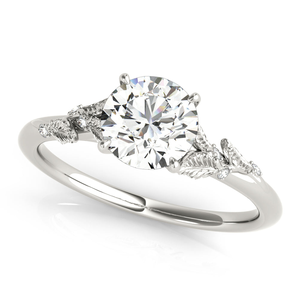 14K White Gold 1ct Round Diamond Solitaire Ring