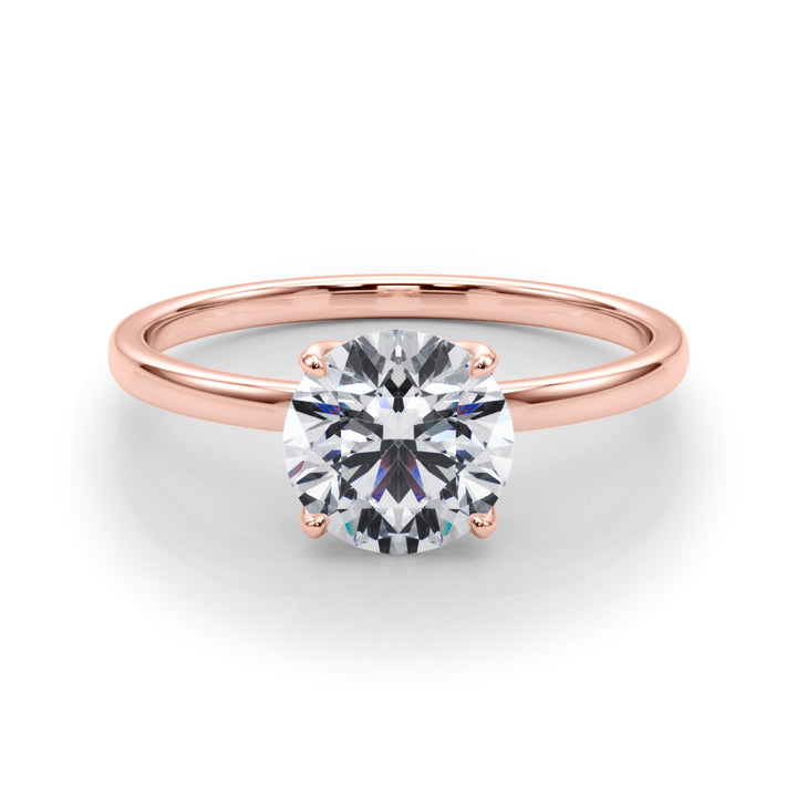 18K Rose Gold 1ct Diamond Solitaire Engagement Ring