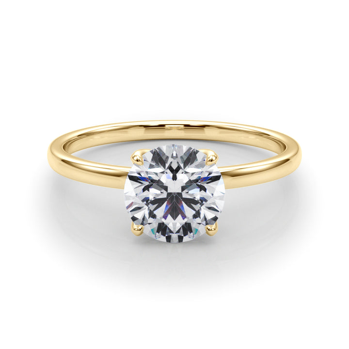 14K Yellow Gold 1 CT Diamond Engagement Ring