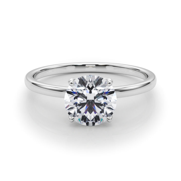 1 CT Platinum Round Diamond Engagement Ring