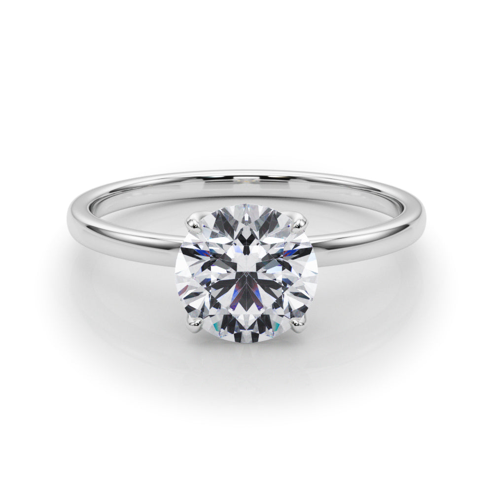 18K White Gold 1ct Diamond Solitaire Engagement Ring