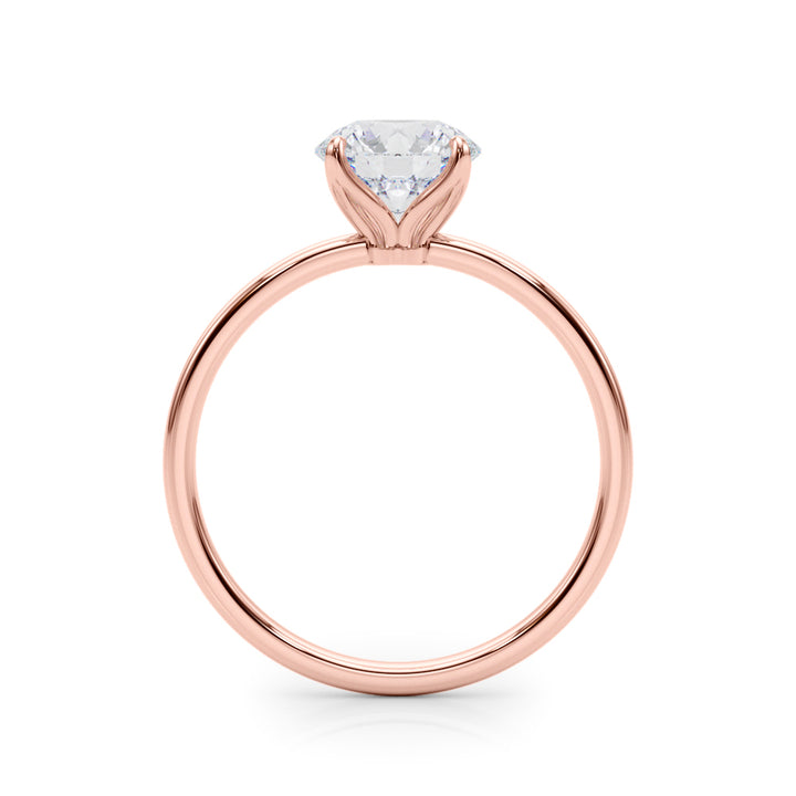 18K Rose Gold 1ct Diamond Solitaire Engagement Ring
