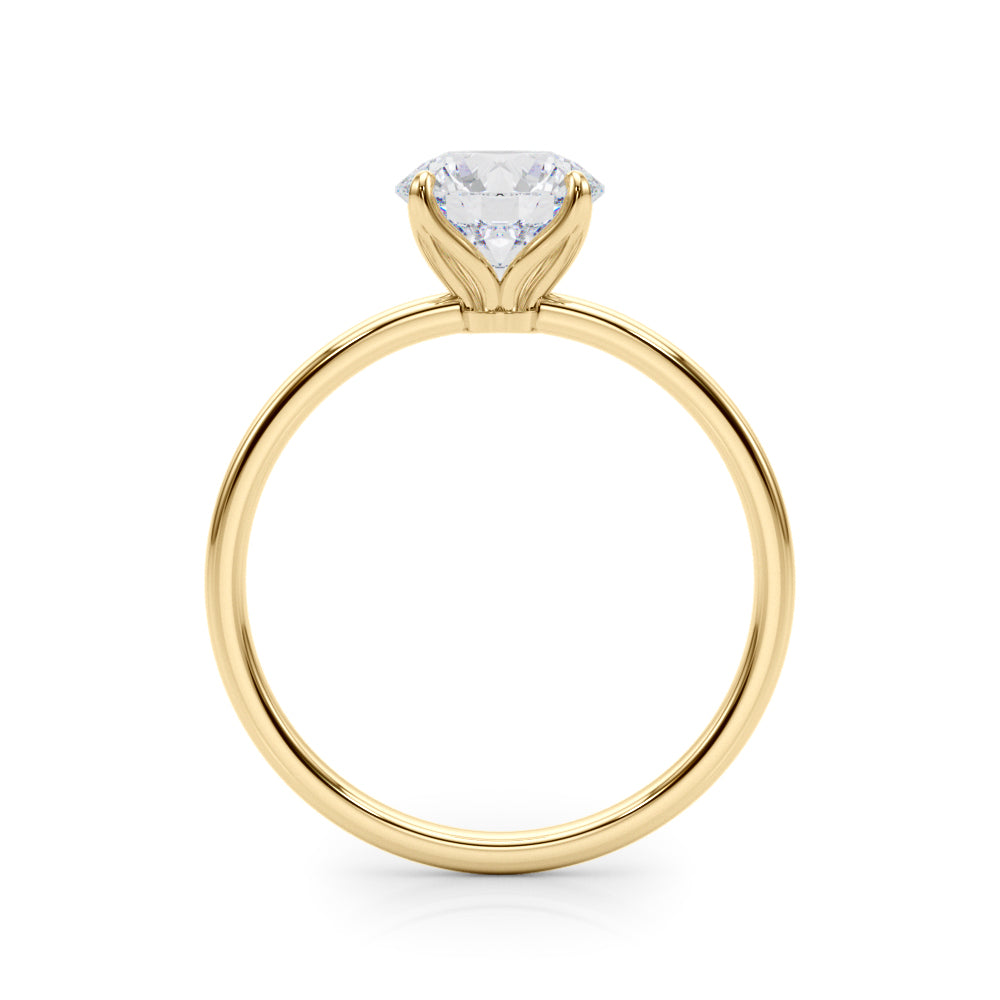 14K Yellow Gold 1 CT Diamond Engagement Ring