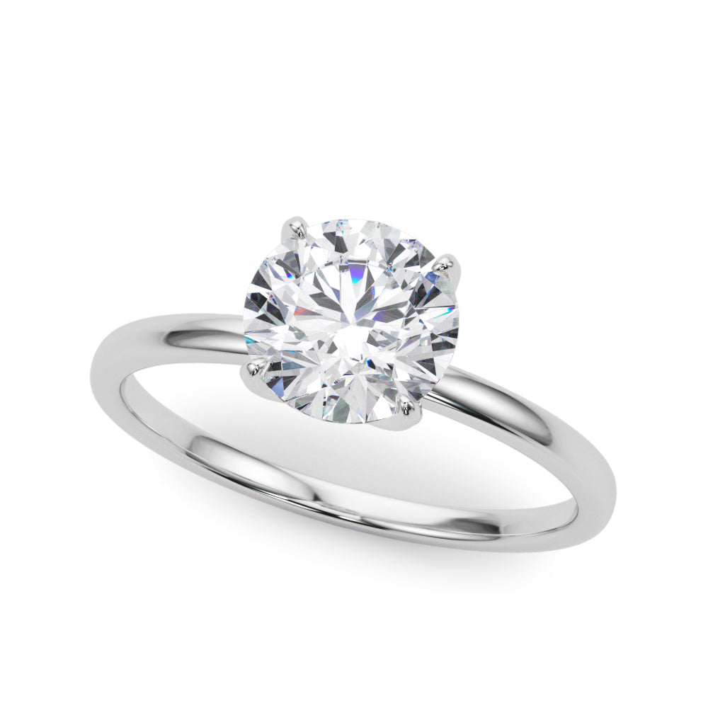 18K White Gold 1ct Diamond Solitaire Engagement Ring