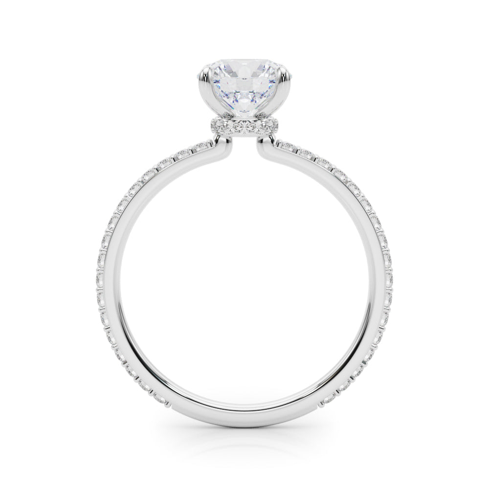 18K White Gold 1.33ctw Round Diamond Engagement Ring