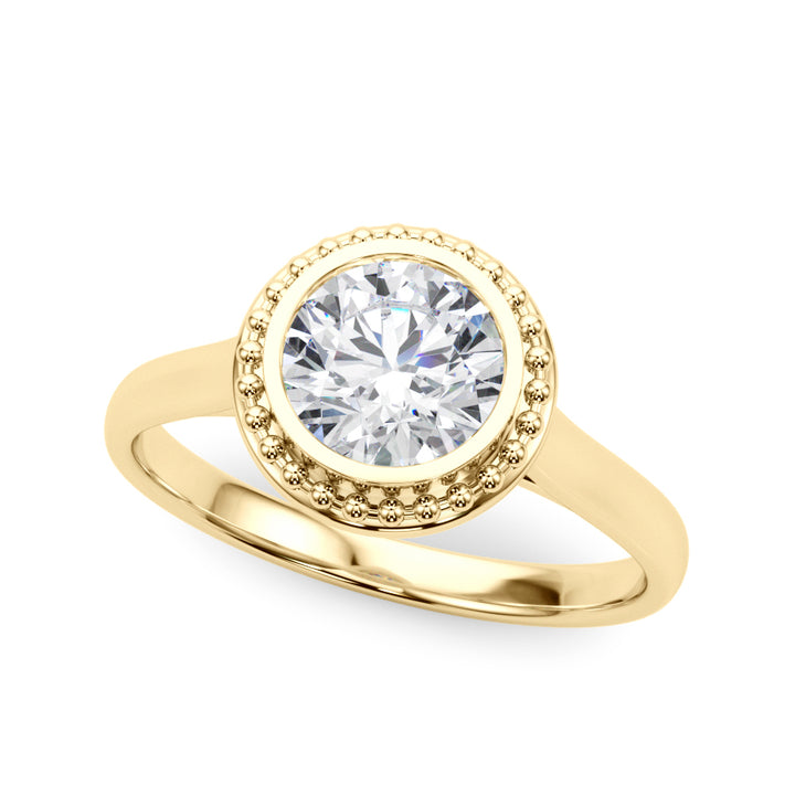 14K Yellow Gold 1 CT Diamond Engagement Ring