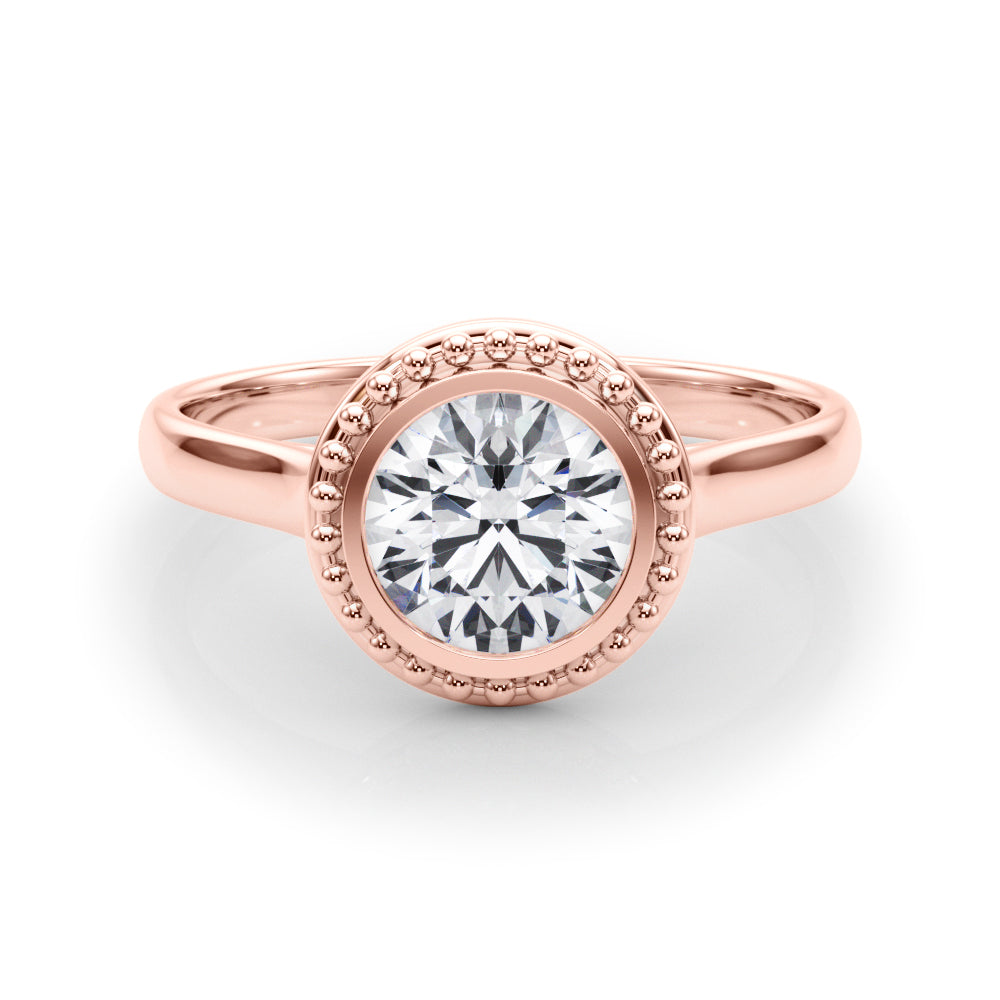 14K Rose Gold 1 CT Diamond Engagement Ring