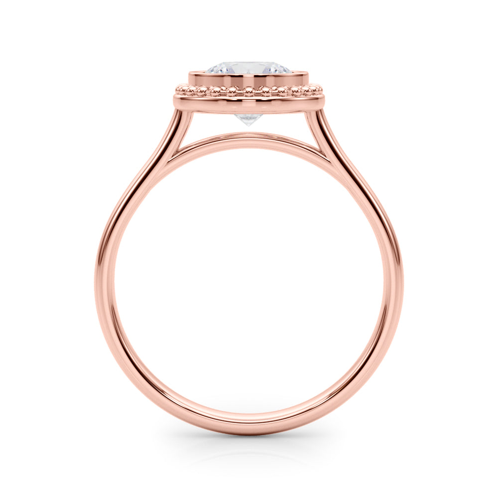 14K Rose Gold 1 CT Diamond Engagement Ring