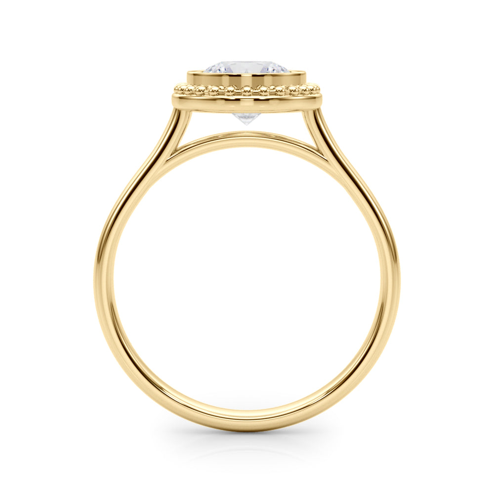 14K Yellow Gold 1 CT Diamond Engagement Ring
