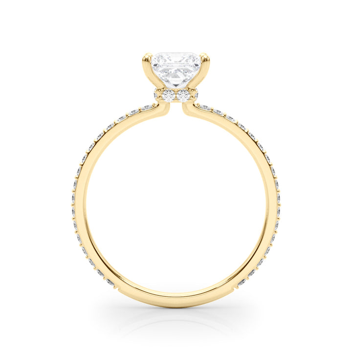 18K Yellow Gold 1 CT Diamond Halo Engagement Ring
