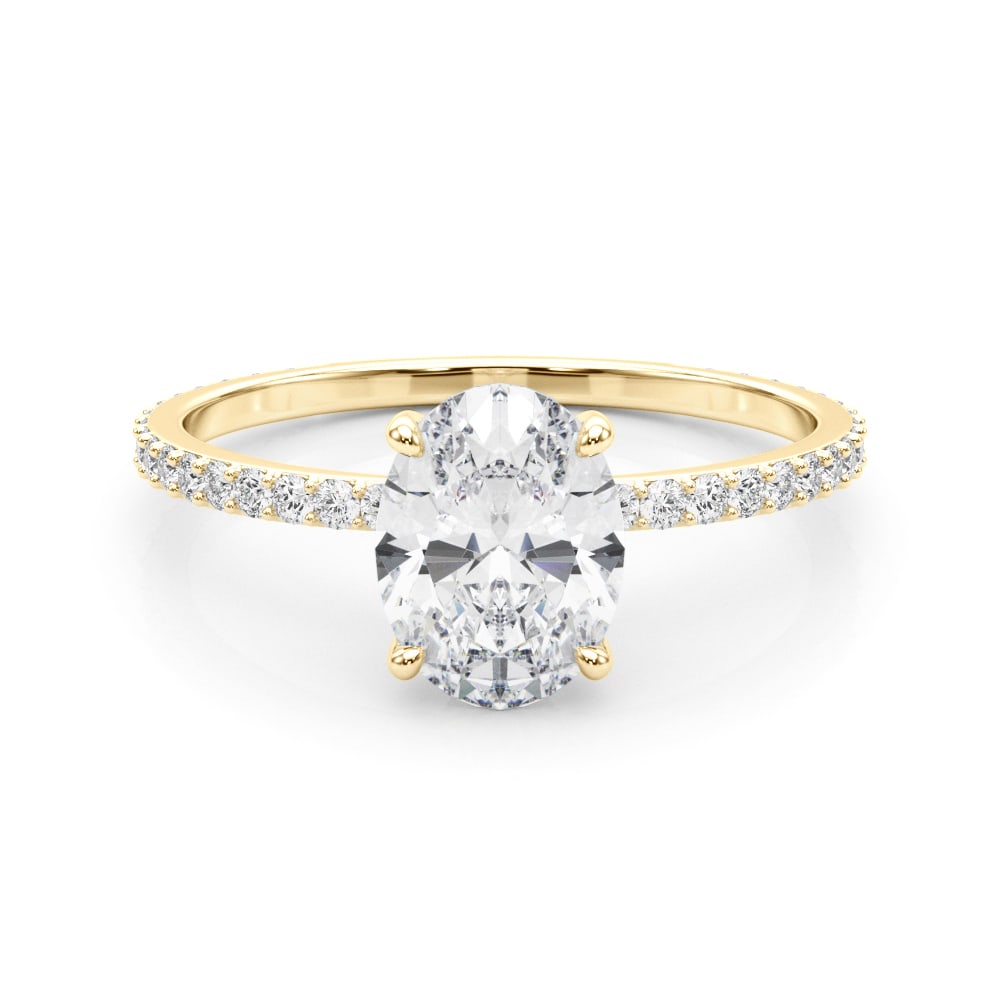 HIDDEN HALO OVAL CENTER SINGLE ROW