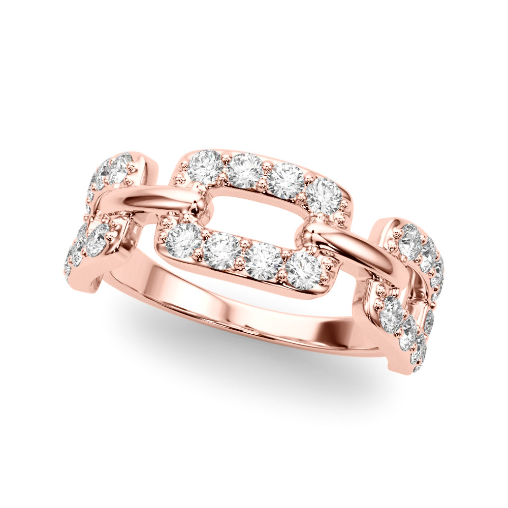 Rose Gold Multi-Diamond Fashion Statement Ring