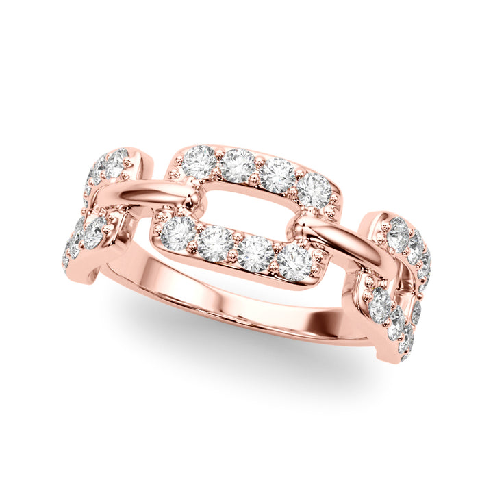 18K Rose Gold Multi-Diamond Fashion Ring