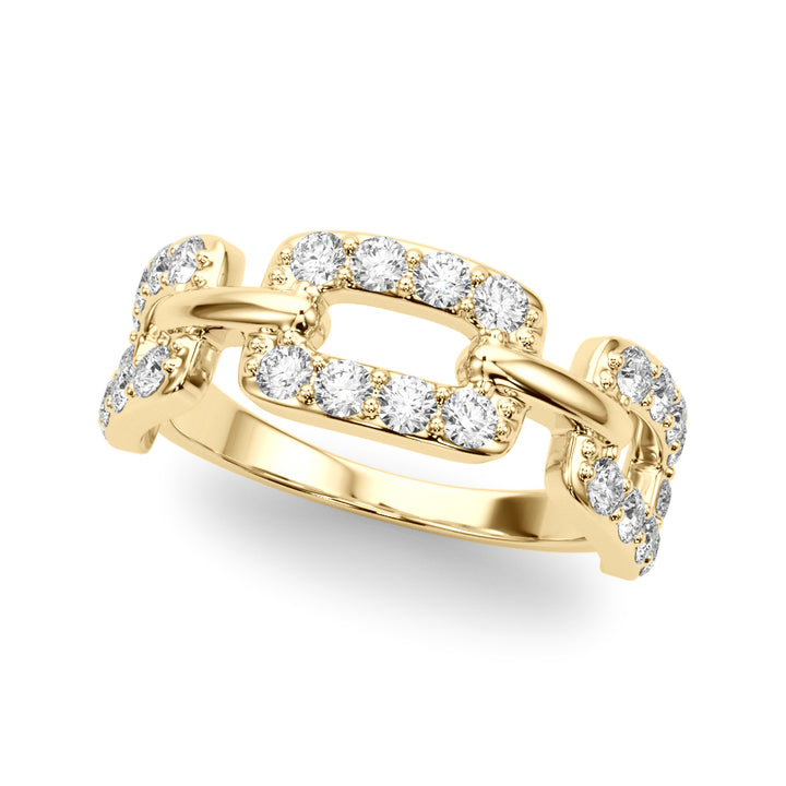 18K Yellow Gold Diamond Fashion Ring