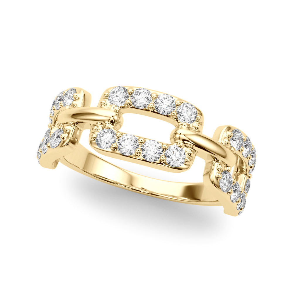 18K Yellow Gold Diamond Fashion Ring