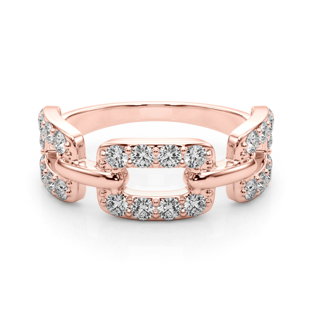 Rose Gold Multi-Diamond Fashion Statement Ring