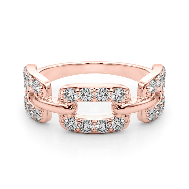 18K Rose Gold Multi-Diamond Fashion Ring
