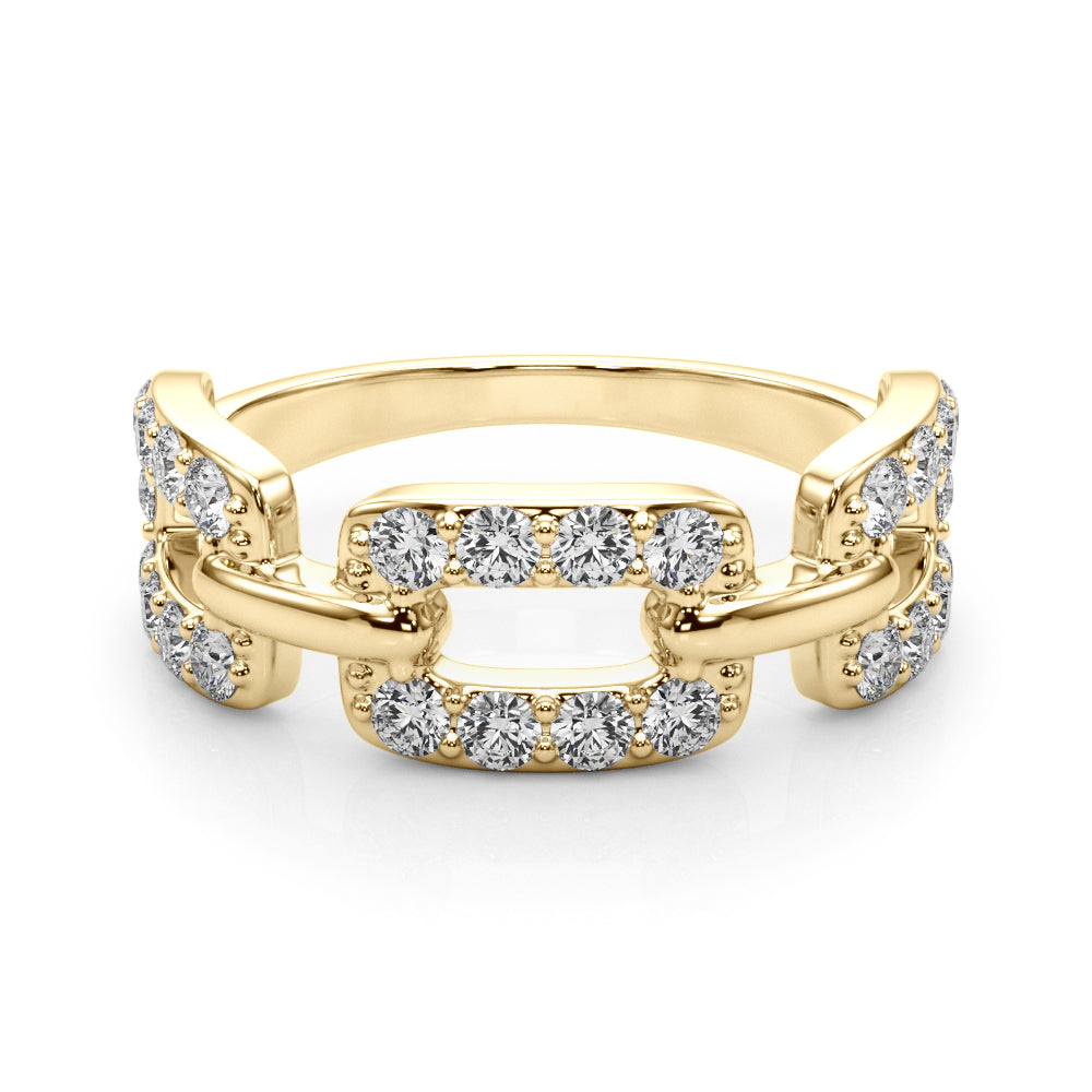 18K Yellow Gold Diamond Fashion Ring